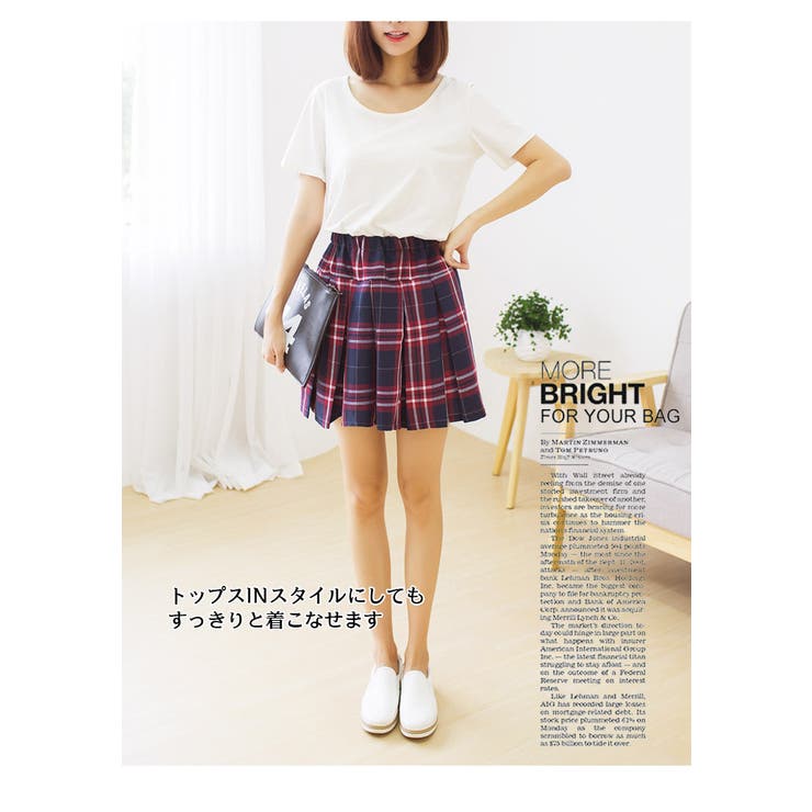 プリーツスカート チェックスカート ミニスカート | candy-house  | 詳細画像9 