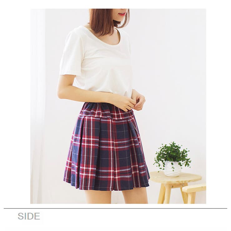 プリーツスカート チェックスカート ミニスカート | candy-house  | 詳細画像11 