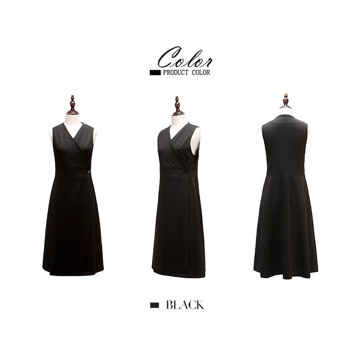 ワンピース カシュクール ノースリーブ ロング丈1894 | candy-house  | 詳細画像23 