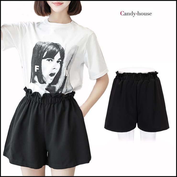 ショートパンツ ボトムス レディース ウエストゴム 1908 | candy-house  | 詳細画像1 
