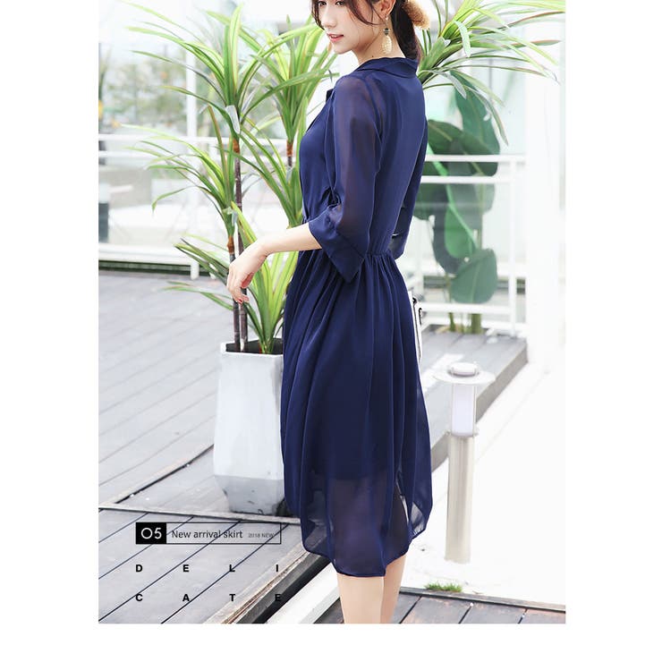 ワンピース シフォン 七分袖 | candy-house  | 詳細画像29 