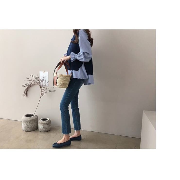 ニットベスト ペプラムブラウスニット ベスト | COCOMOMO | 詳細画像10 