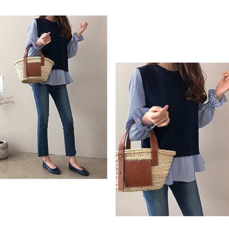 ニットベスト ペプラムブラウスニット ベスト | COCOMOMO | 詳細画像12 