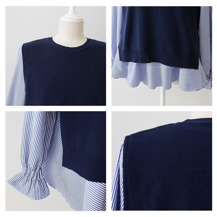 ニットベスト ペプラムブラウスニット ベスト | COCOMOMO | 詳細画像20 