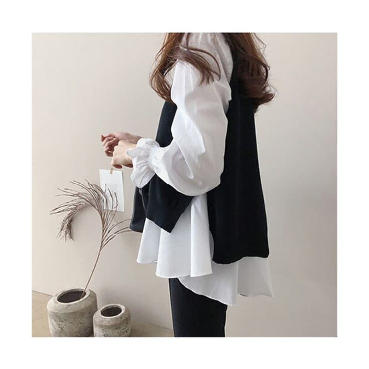 ニットベスト ペプラムブラウスニット ベスト | COCOMOMO | 詳細画像2 