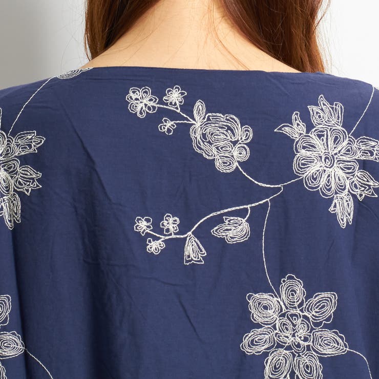 ワンピース レディース ロングワンピース 北欧 花柄 刺繍