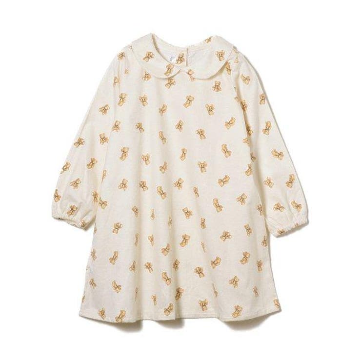 くま総柄ネル起毛ワンピース 品番 Nmyk 西松屋 ニシマツヤ のキッズファッション通販 Shoplist ショップリスト
