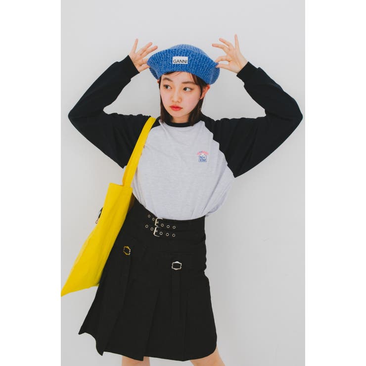 ネイビー　マイメロディ | 《マイメロディ・クロミコラボ》ハートモチーフラグランT | nemne