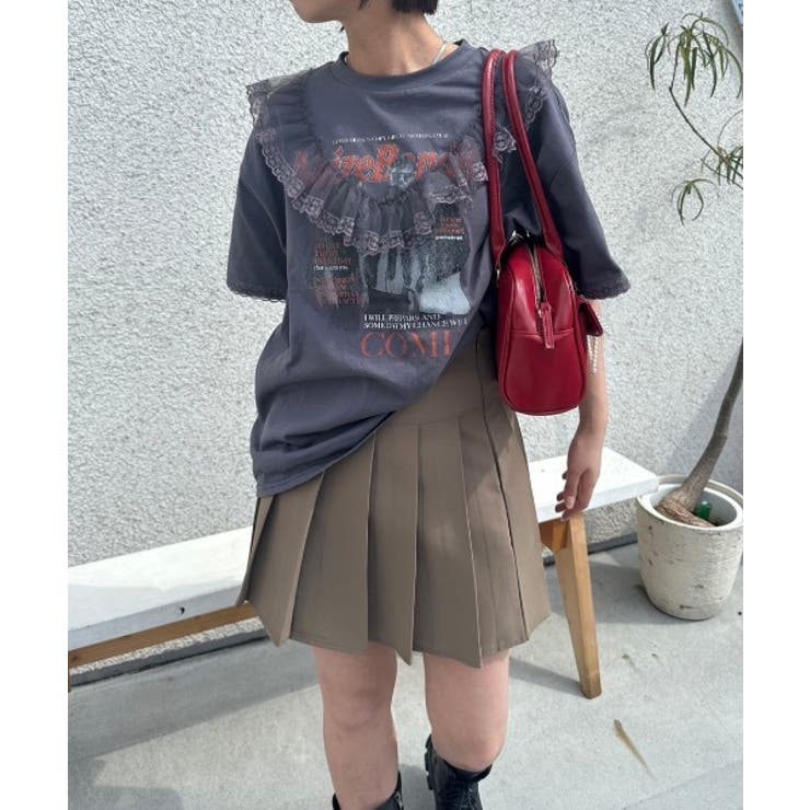 スミクロ | ヴィンテージ風レースTシャツ | nemne