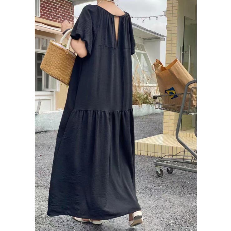 ブラック | 2WAYリラックスリゾートワンピース | Ada.