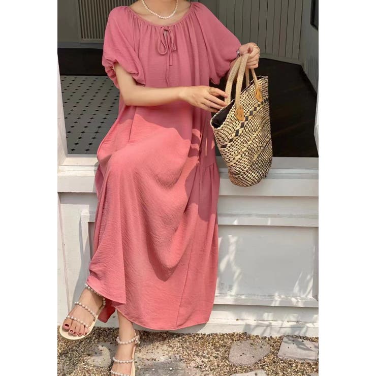 ピンク | 2WAYリラックスリゾートワンピース | Ada.