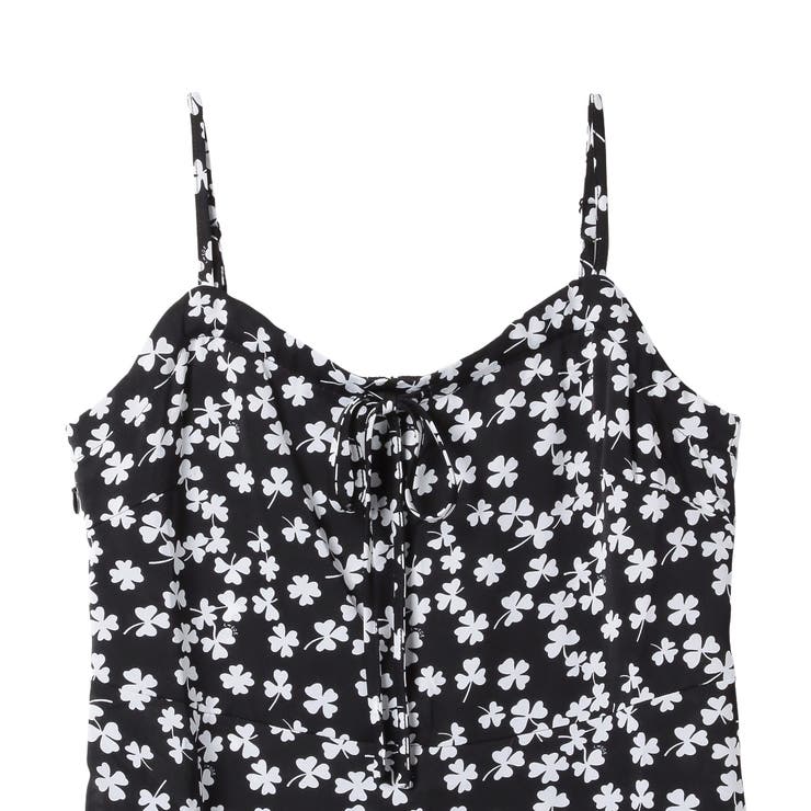 総柄キャミワンピ 深いサイドスリット 足ラインを魅せる♪甘セクシーキャミワンピ | Ada. | 詳細画像21 