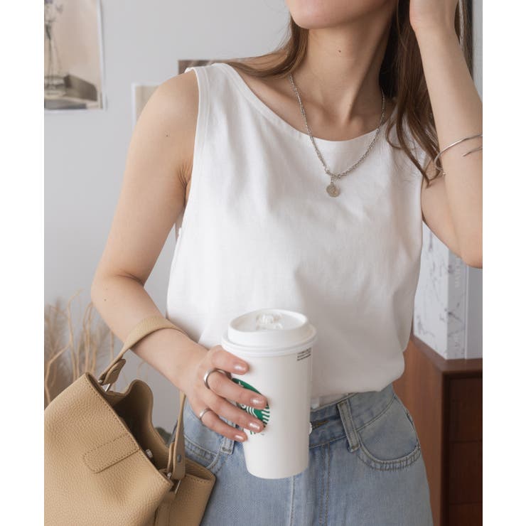 オフホワイト | ノースリーブカットPO | Ada.