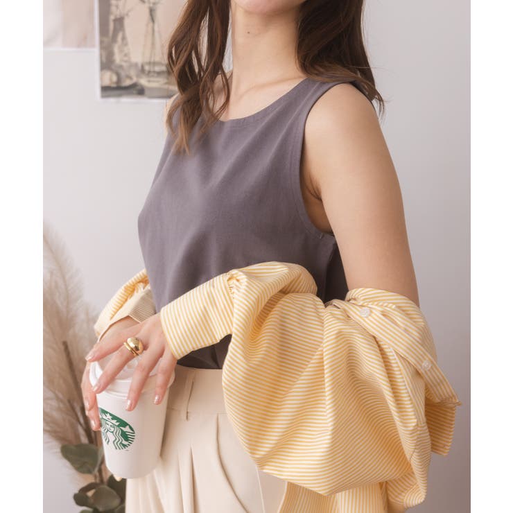 チャコール | ノースリーブカットPO | Ada.