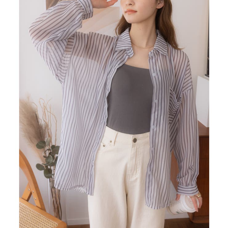 シアーストライプシャツ[品番：ORGW0000490]｜Ada.（エイダ）の