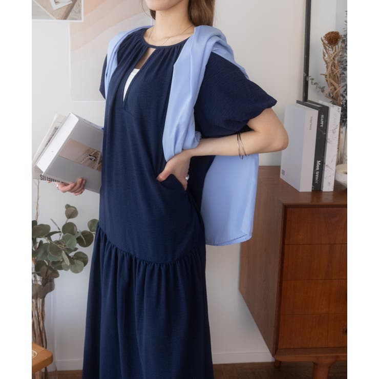 ネイビー | 2WAYリラックスリゾートワンピース | Ada.