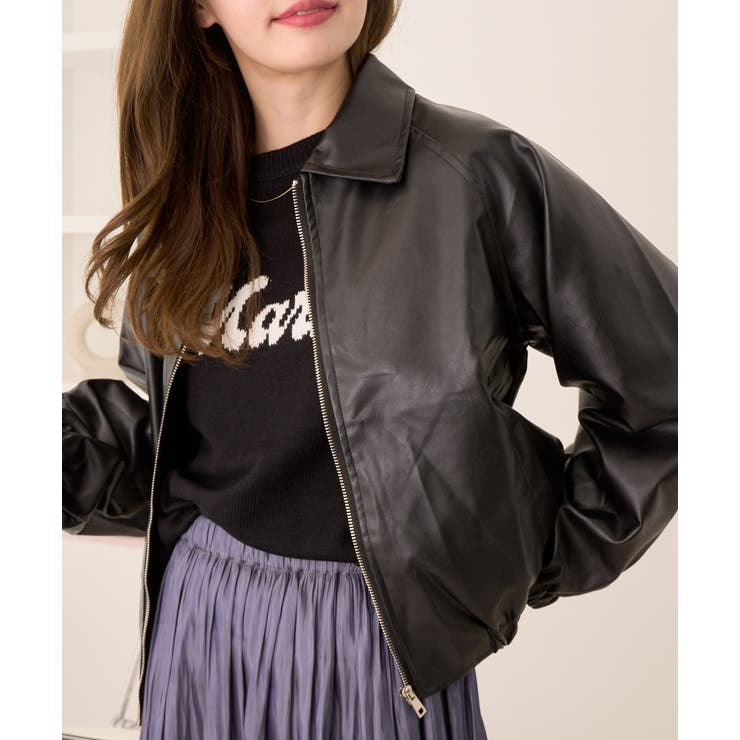 フェイクレザーショートブルゾン[品番：ORGW0000682]｜Ada.（エイダ