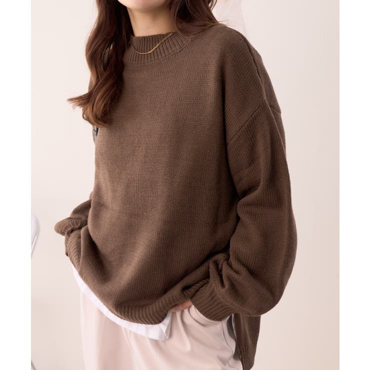 クルーネックサイドスリットニット[品番：ORGW0000716]｜Ada.（エイダ）のレディースファッション通販｜SHOPLIST（ショップリスト）