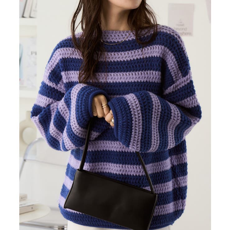 ボーダーざっくりニット[品番：ORGW0007872]｜Ada.（エイダ）の