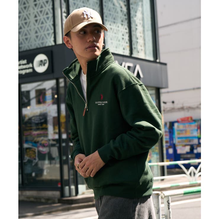 U.S.POLO ASSN. 裏起毛ハーフジップスウェット[品番：ORGW0008082