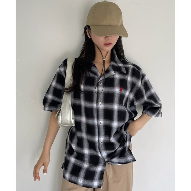 U.S. POLO ASSN. オープンカラー ショートスリーブ シャツ[品番