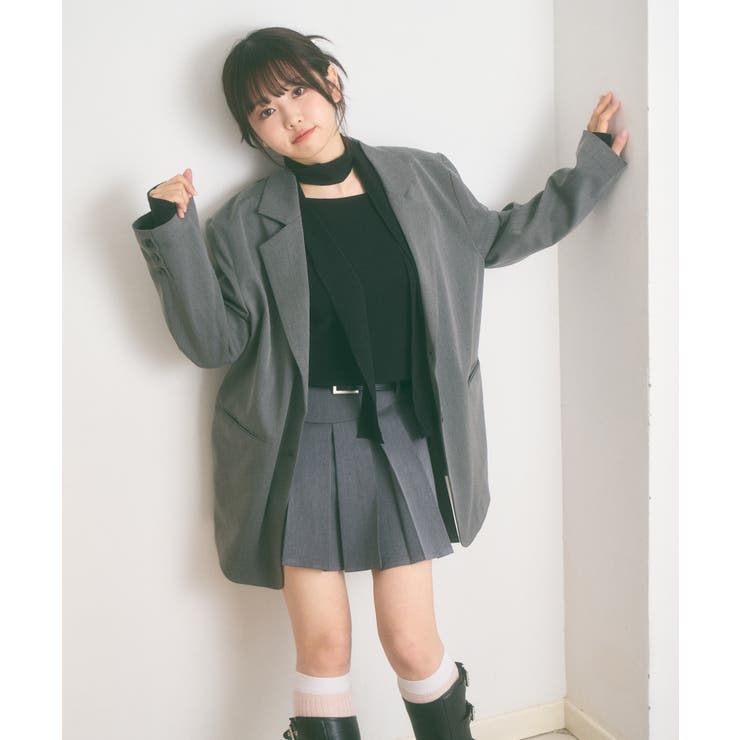 グレー | 【Set up 対応】オーバーサイズ テーラード ジャケット | Ada.