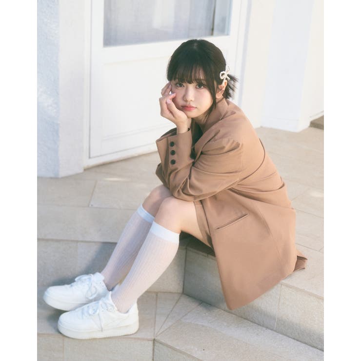 ベージュ | 【Set up 対応】オーバーサイズ テーラード ジャケット | Ada.