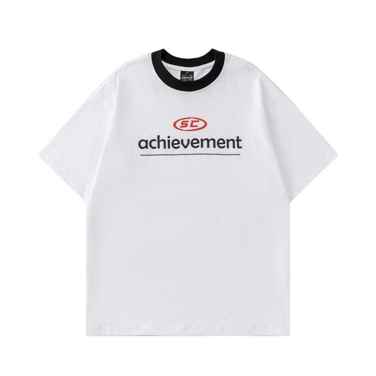 ホワイト | 【フロントロゴ】achivement ロゴ Tシャツ | Ada.