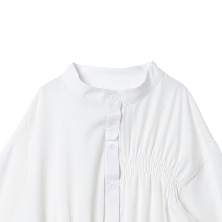 【美品】miumiu ティアード ギャザー シャツ ワンピース 38 白 ティアートギャザーシャツワンピース[品番：ORGW0000041]｜Ada