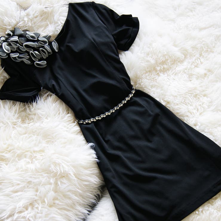 極立つ花柄 Aラインシルク混ワンピース フォーマル黒 結婚式 二次会 パーティード 品番 Pv Pourvous プールヴー のレディースファッション通販 Shoplist ショップリスト