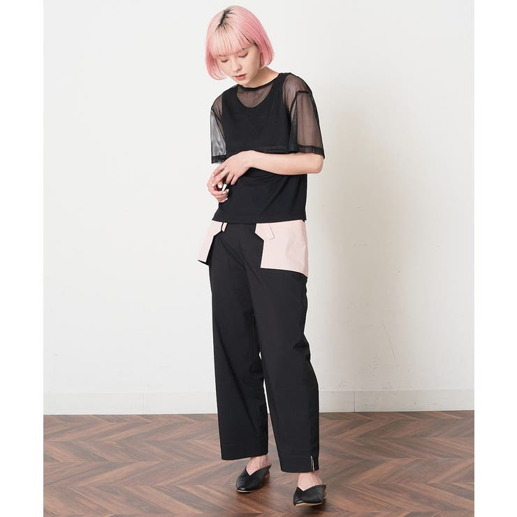 ツインセット レディース カジュアルパンツ ボトムス Lace Pants Nero