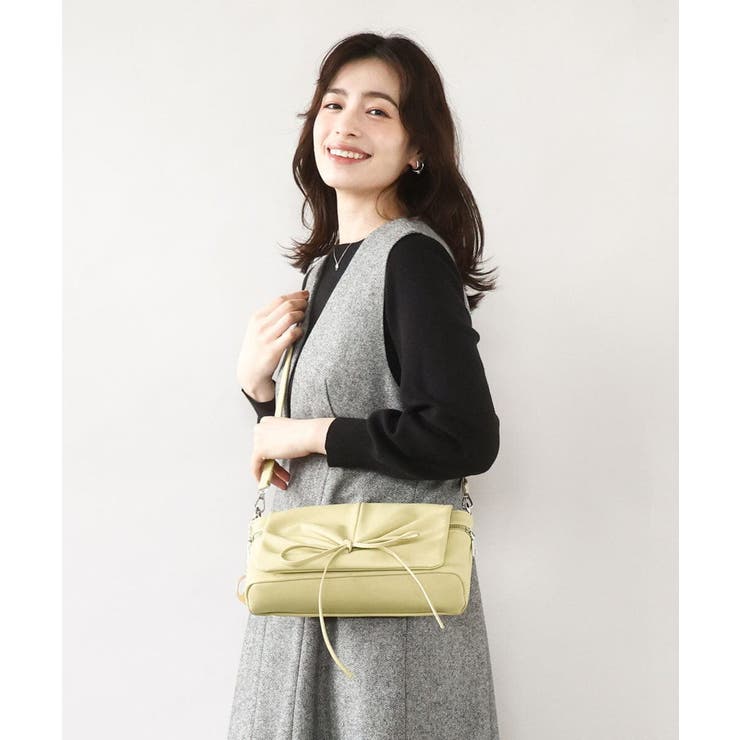 [チャーム付き]ギャザーリボンショルダーバッグ | MK MICHEL KLEIN BAG | 詳細画像14 