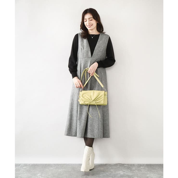 [チャーム付き]ギャザーリボンショルダーバッグ | MK MICHEL KLEIN BAG | 詳細画像15 