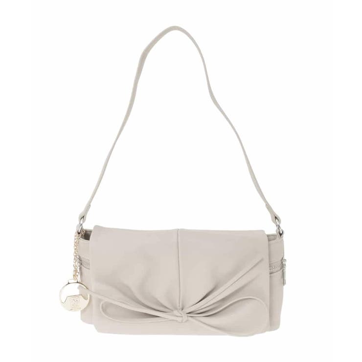 アイボリー | [チャーム付き]ギャザーリボンショルダーバッグ | MK MICHEL KLEIN BAG