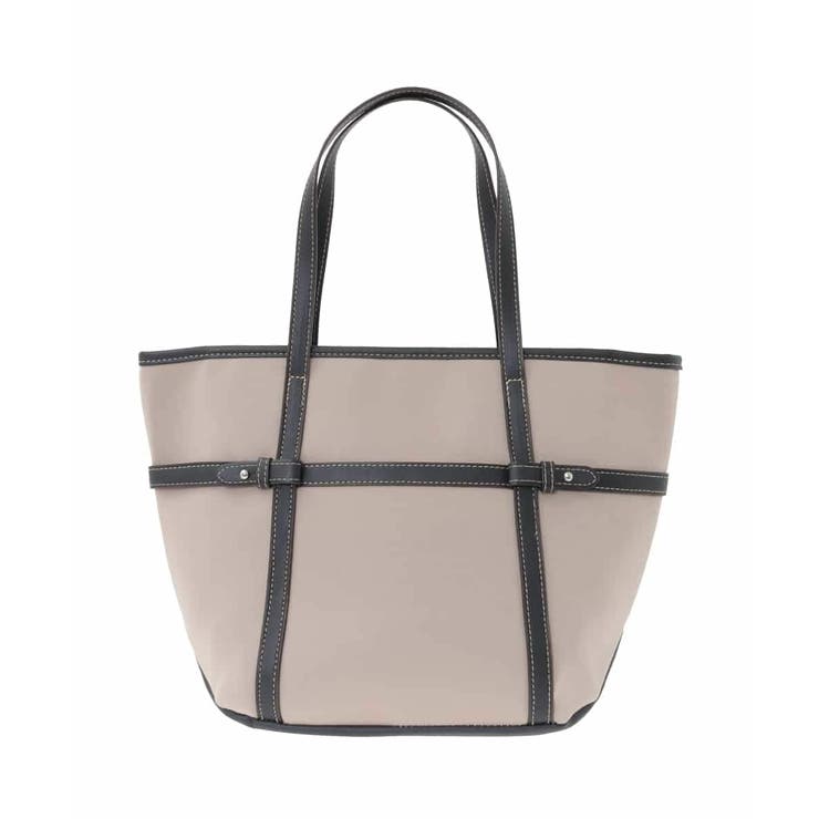 ベージュ | ベルトアクセント舟型トートバッグ | MK MICHEL KLEIN BAG