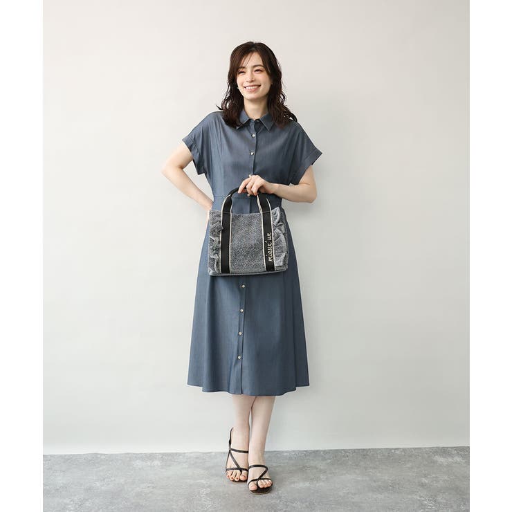 [WEB限定/300g以下の軽量]サイドフリルスクエアデザインバッグ | MK MICHEL KLEIN BAG | 詳細画像24 