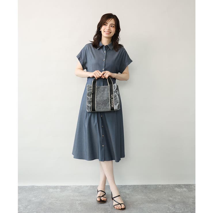 [WEB限定/300g以下の軽量]サイドフリルスクエアデザインバッグ | MK MICHEL KLEIN BAG | 詳細画像25 