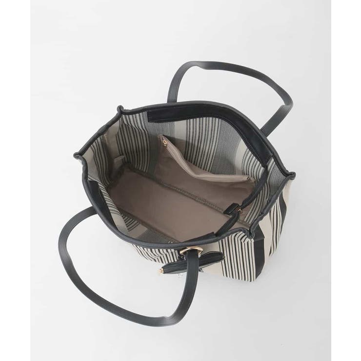 [ポーチチャーム付き]異素材ジョイントデザイントートバッグ | MK MICHEL KLEIN BAG | 詳細画像12 