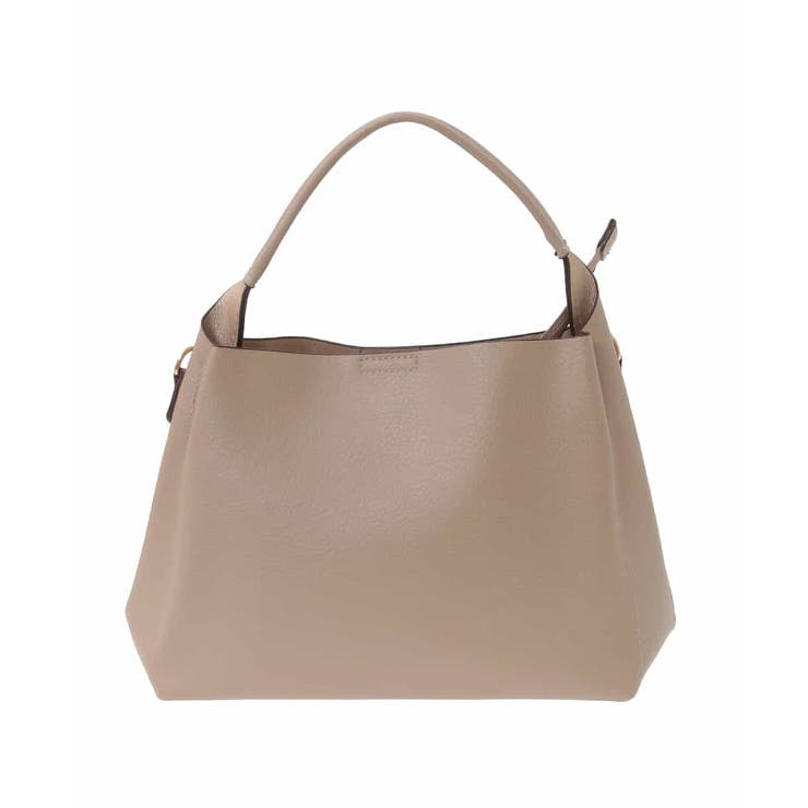 ベージュ | [2WAY]合成皮革コンパクトハンドバッグ | MK MICHEL KLEIN BAG