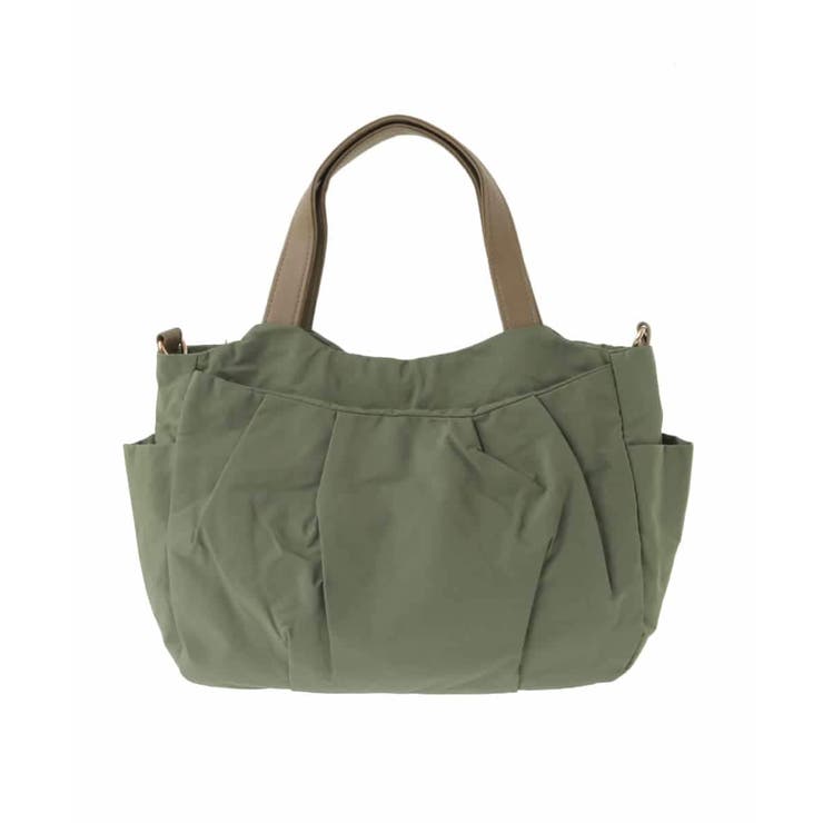 カーキ | タックギャザーコンパクトトートバッグ | MK MICHEL KLEIN BAG