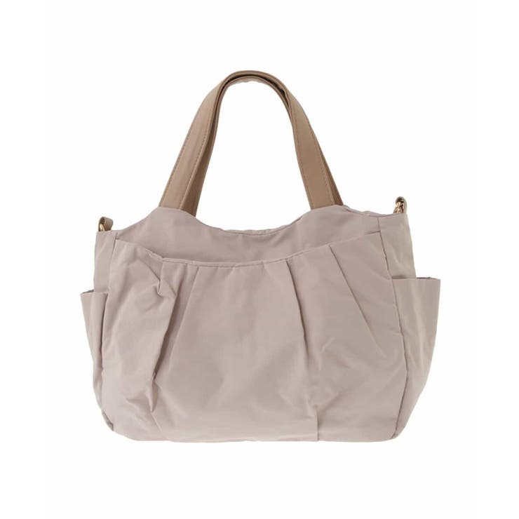 ベージュ | タックギャザーコンパクトトートバッグ | MK MICHEL KLEIN BAG