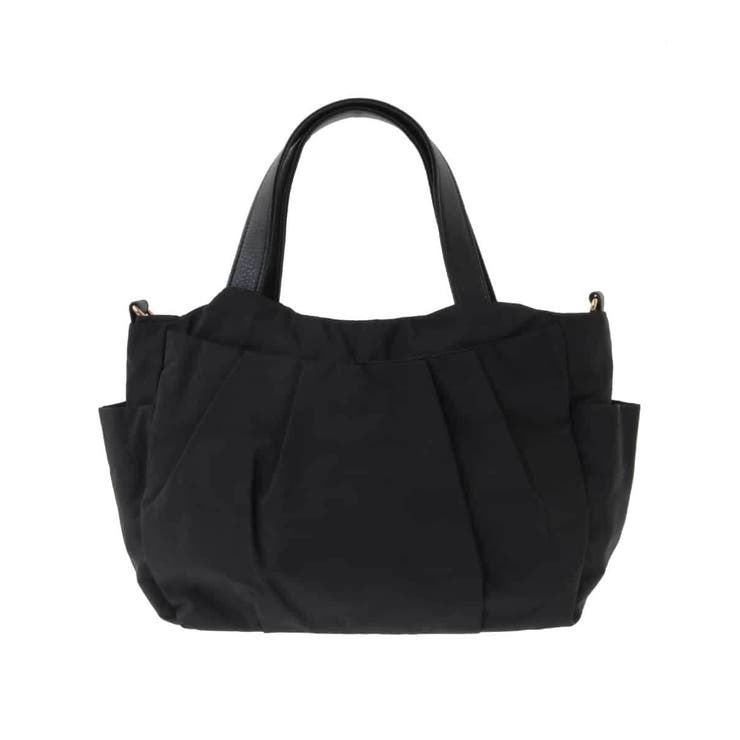 ブラック | タックギャザーコンパクトトートバッグ | MK MICHEL KLEIN BAG