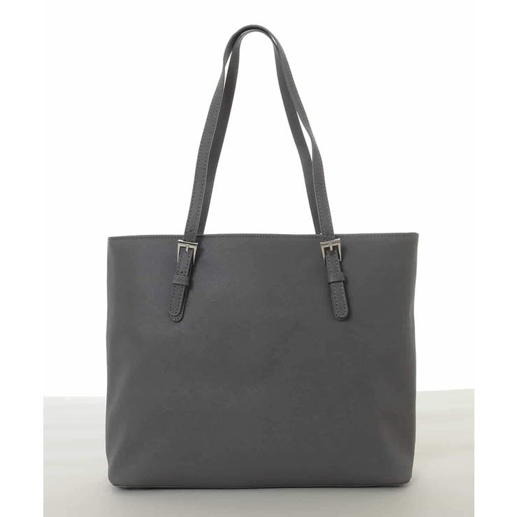 グレー | [2WAY/インナーバッグ付き]ベルトアクセントスクエアトートバッグ | MK MICHEL KLEIN BAG