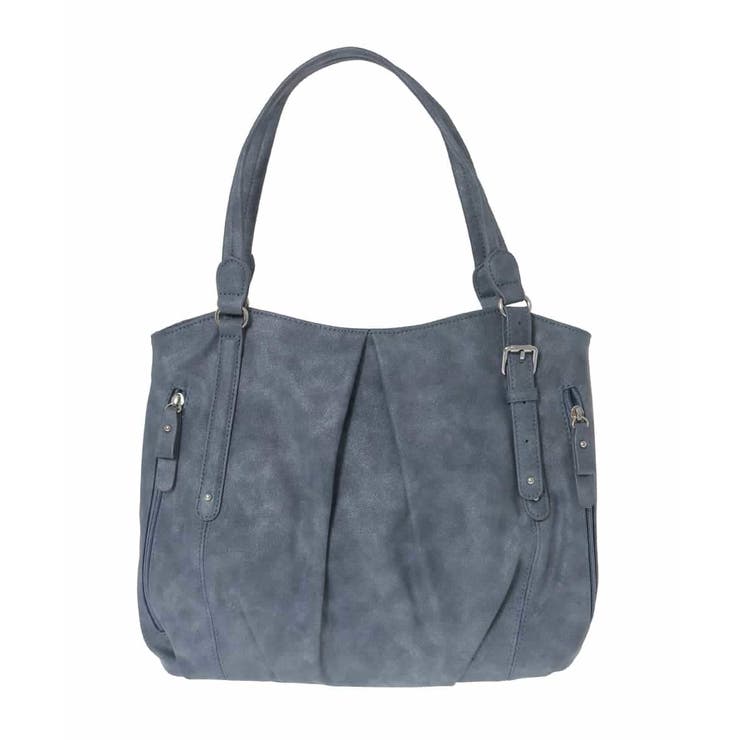 ネイビー | [2WAY]合成皮革タックデザイントートバッグ | MK MICHEL KLEIN BAG