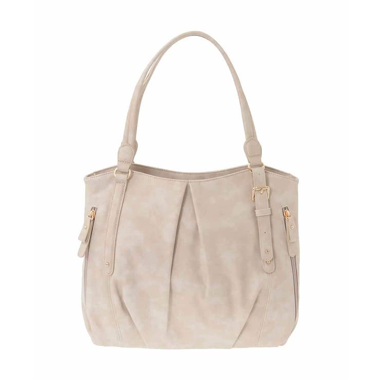 ベージュ | [2WAY]合成皮革タックデザイントートバッグ | MK MICHEL KLEIN BAG