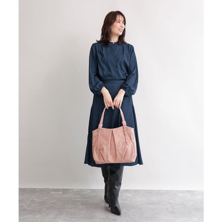 [2WAY]サイドファスナータックデザイントートバッグ | MK MICHEL KLEIN BAG | 詳細画像19 