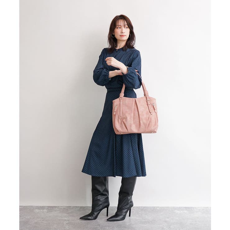 [2WAY]サイドファスナータックデザイントートバッグ | MK MICHEL KLEIN BAG | 詳細画像20 