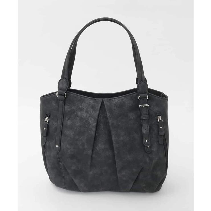 ブラック | [2WAY]サイドファスナータックデザイントートバッグ | MK MICHEL KLEIN BAG