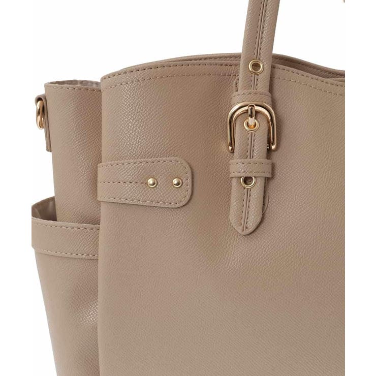 大容量/2WAY]ステッチポイントワイドスクエアトート[品番：ITKW0016909  