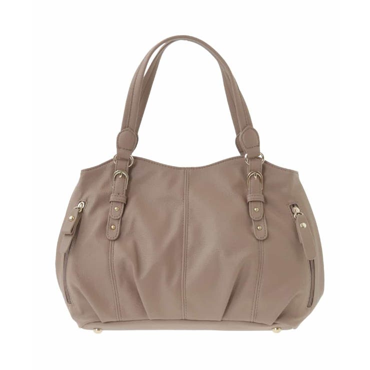 ベージュ | [2WAY]ベルトアクセントラウンドトートバッグ | MK MICHEL KLEIN BAG
